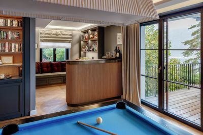 Systèmes rideaux drapés, SG 2320, Colorama 2, Villa at the lake, Lucerne, Switzerland