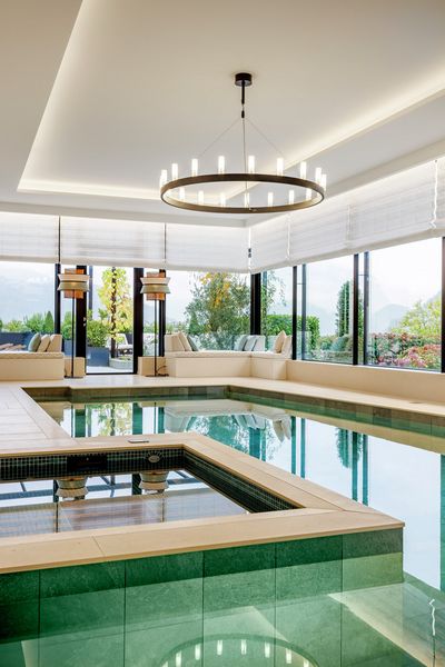 Systèmes rideaux drapés, SG 2360, Colorama 2, Villa at the lake, Lucerne, Switzerland