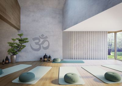 Systèmes de rideaux, SG 3870, Yoga room, recessed curtain track