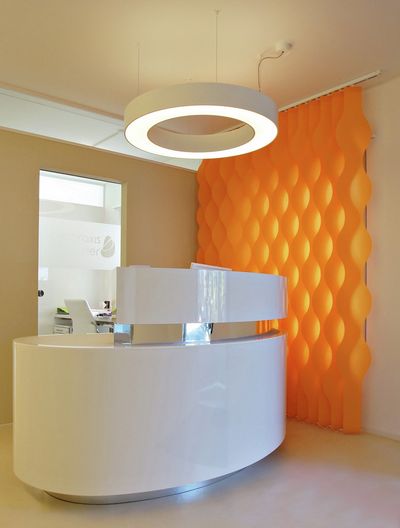 Systèmes de rideaux à bandes verticales, SG 2960, Multi Shadow, Doctor's Office, Zug, Switzerland, Vertical Waves